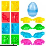 Deardeer Play Dough Molds Set with 8 Pcs Animals Models and 4 Pcs 3D Dinosaur Shapes Toys with an Jumbo Easter Egg for Kids 13 Pcs Dough Tools B07C4DXHDS